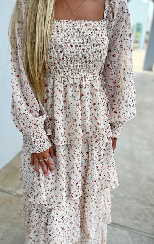 Floral Chiffon Maxi Dress