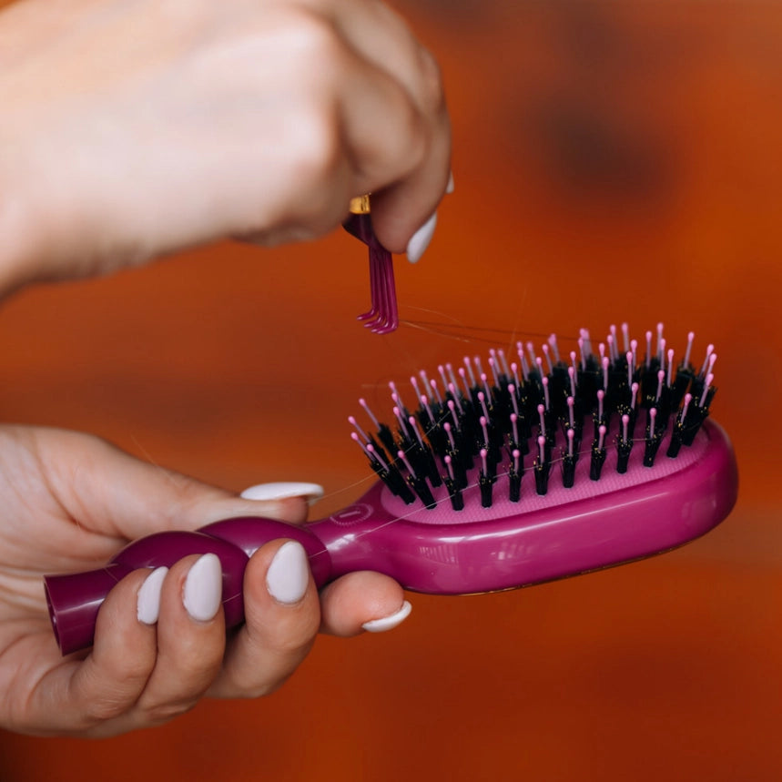 Boar Mini Teletie Brush, Mulberry
