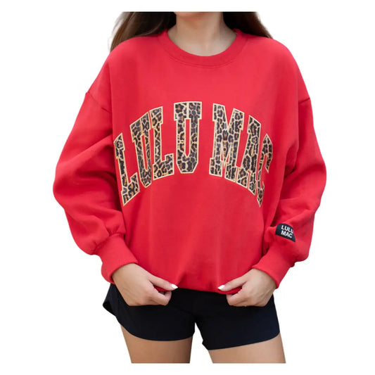 Red Lulu Mac Leopard Sweatshirt