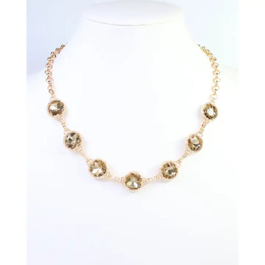 Leah Crystal Link Necklace