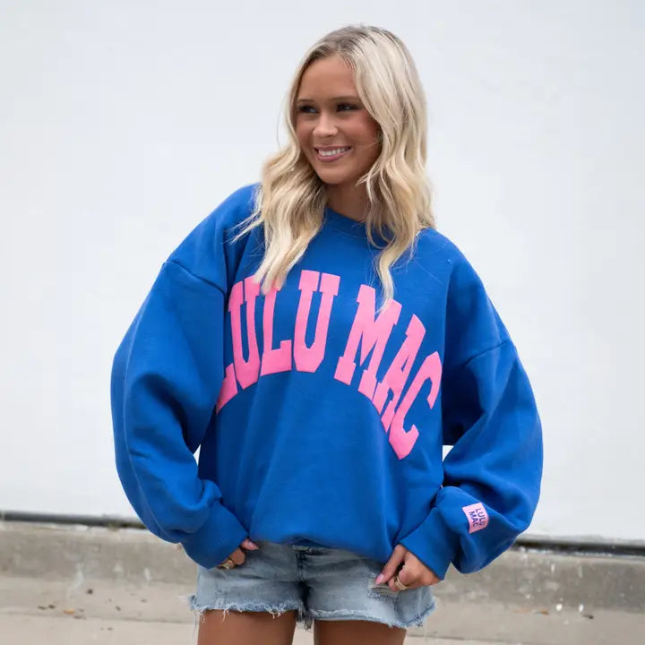 Royal/Pink Puff Lulu Mac Sweatshirt