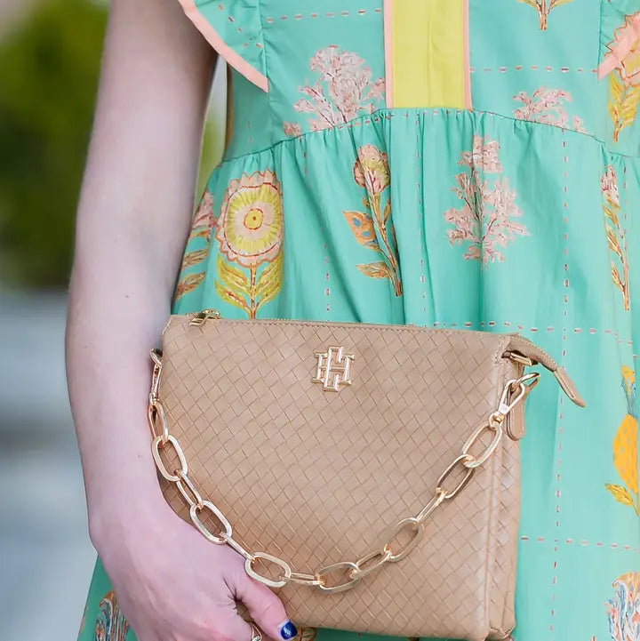 Ariana Crossbody Woven Tan