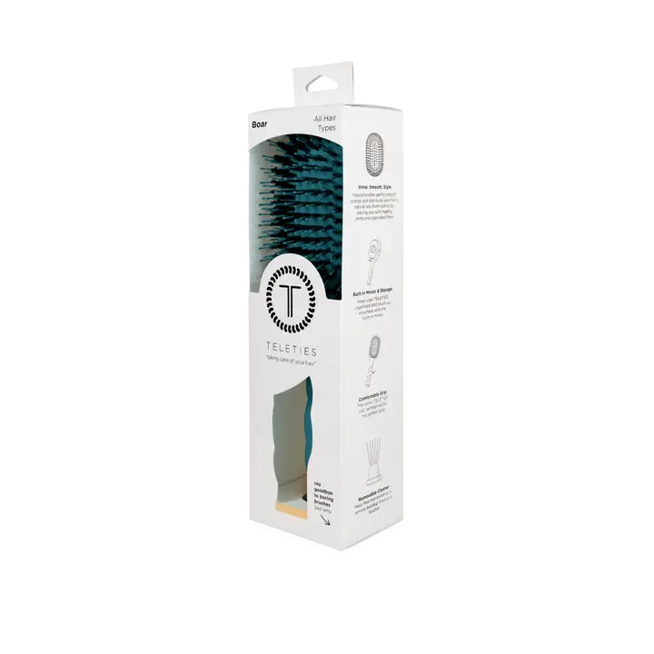 Teletie Boar Brush, Teal