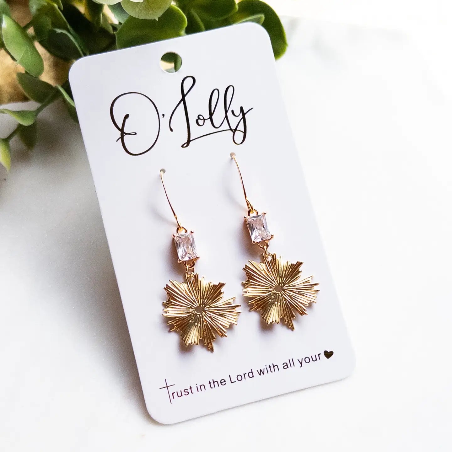 Gold Burst Carrie Earrings