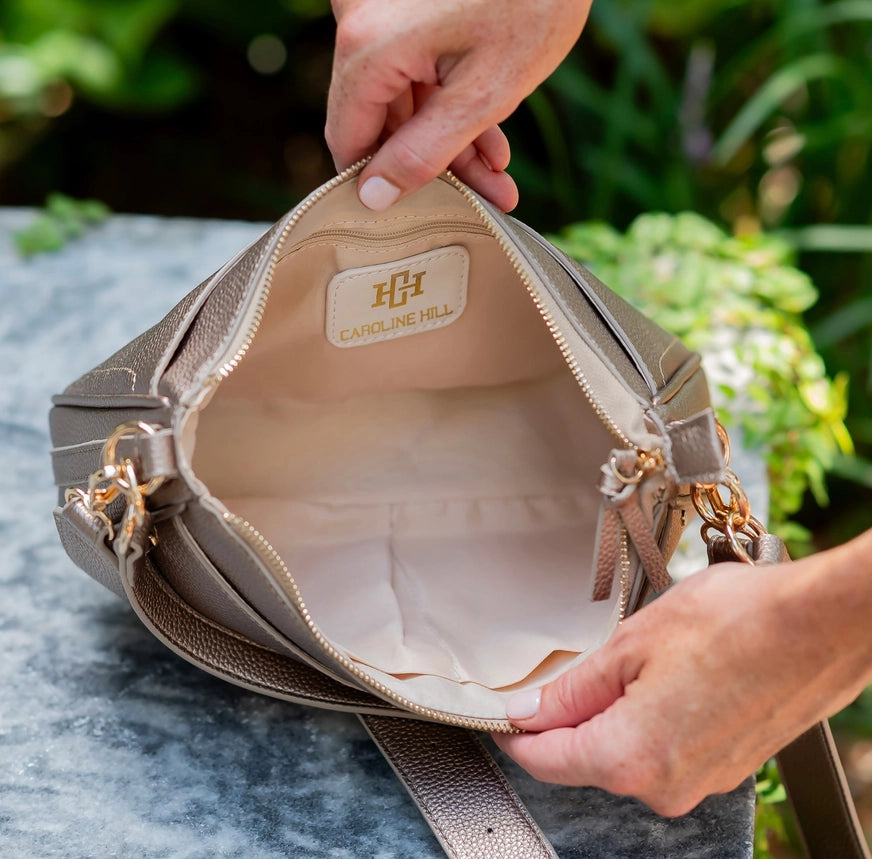 Paxton Crossbody With Pockets-Bronze