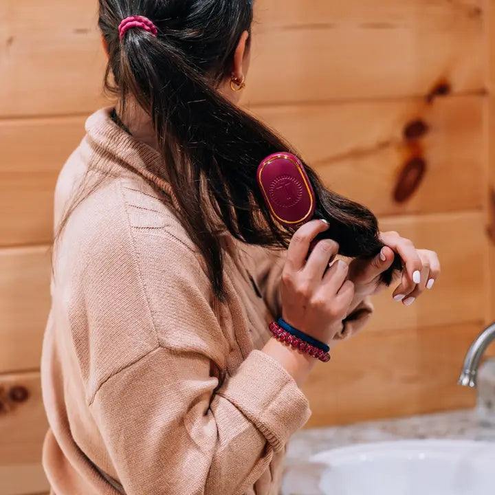 Boar Mini Teletie Brush, Mulberry