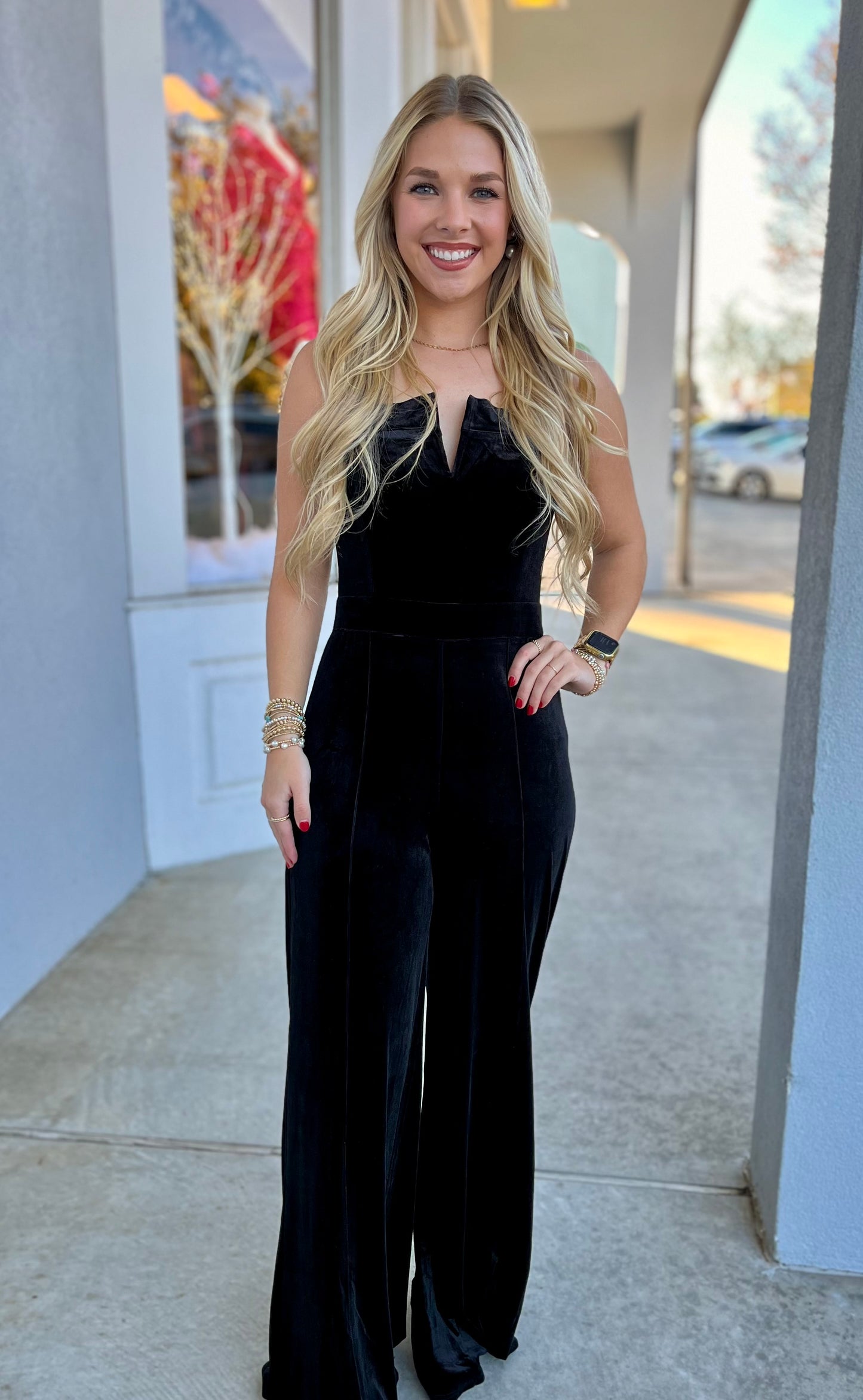 Black Velvet Jumpsuit