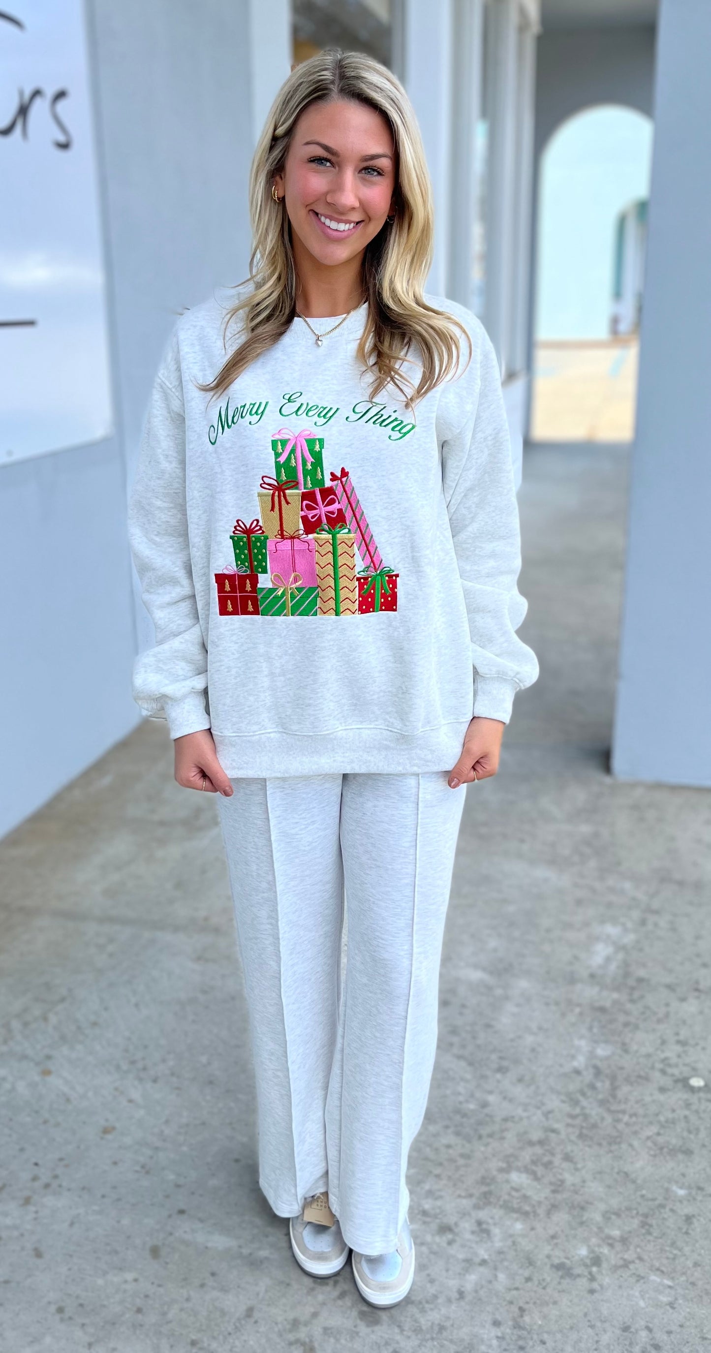 Merry Every Thing Metallic Terry Sweatshirt