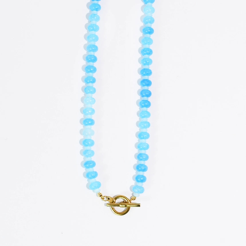 Candy Bead Necklace, Blue