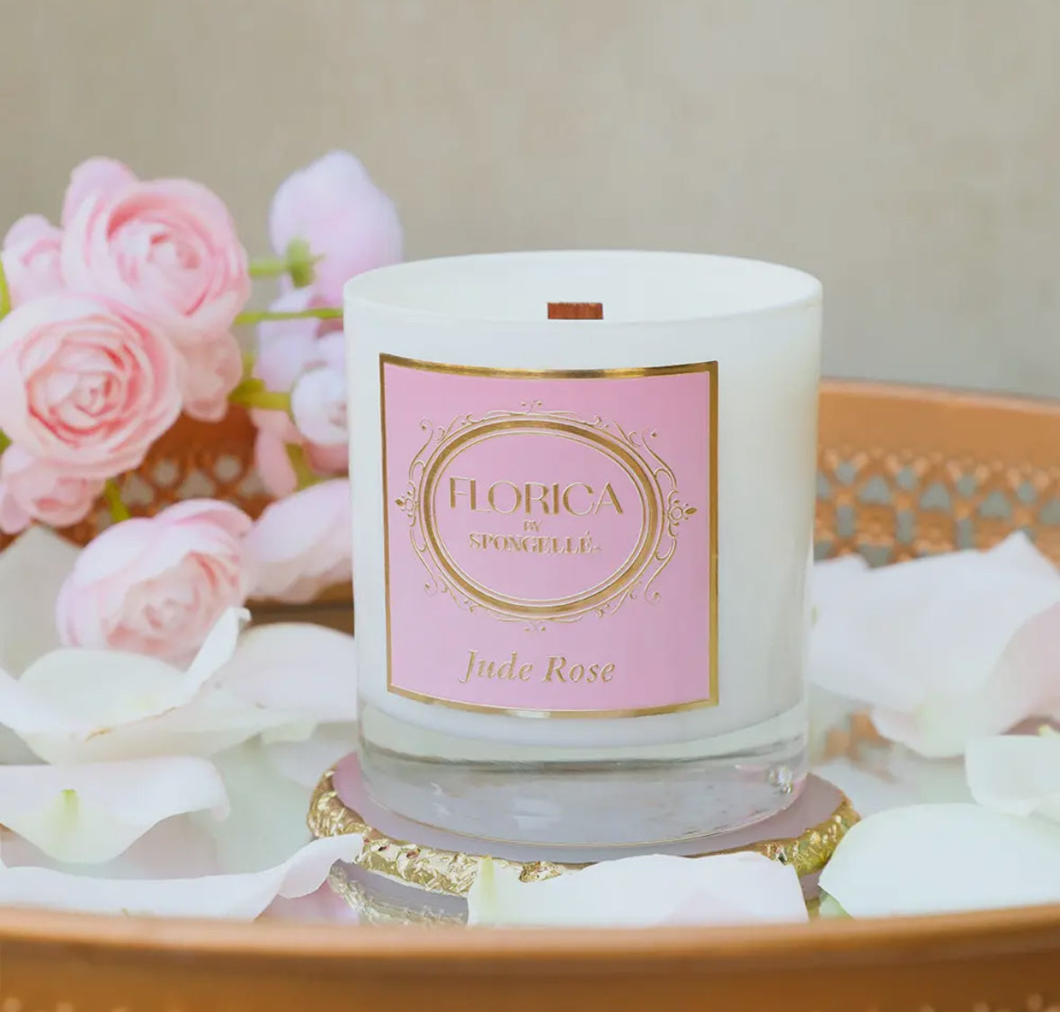 Jude Rose Hand Poured Candle