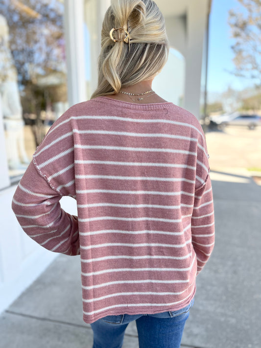 Striped Round Neck Sweater