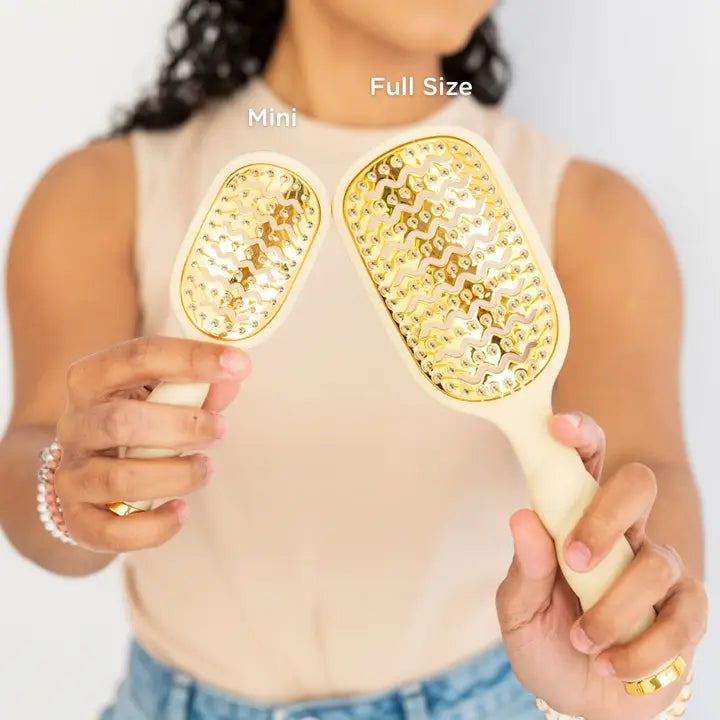 Mini Teletie Brush, Vented Brush Tan