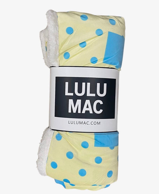 Lulu Mac Polka Dot Blanket, Yellow