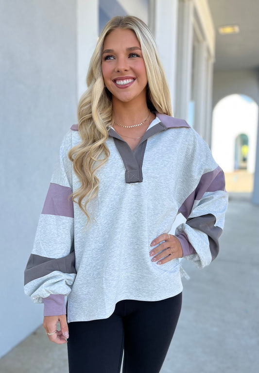 Ash Colorblock Pullover