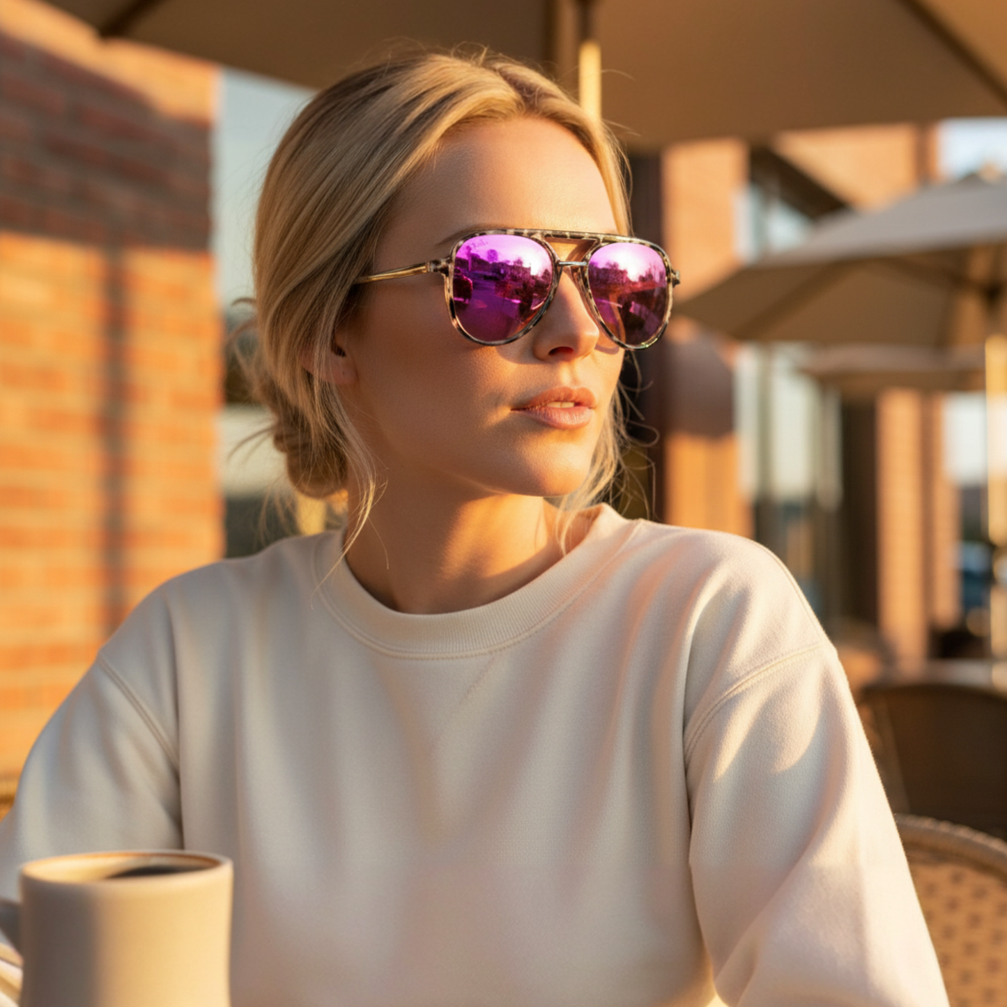 Earhart In Hot Pink Sunglasses