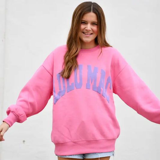 Puff Lulu Mac Sweatshirt, Pink/Purple