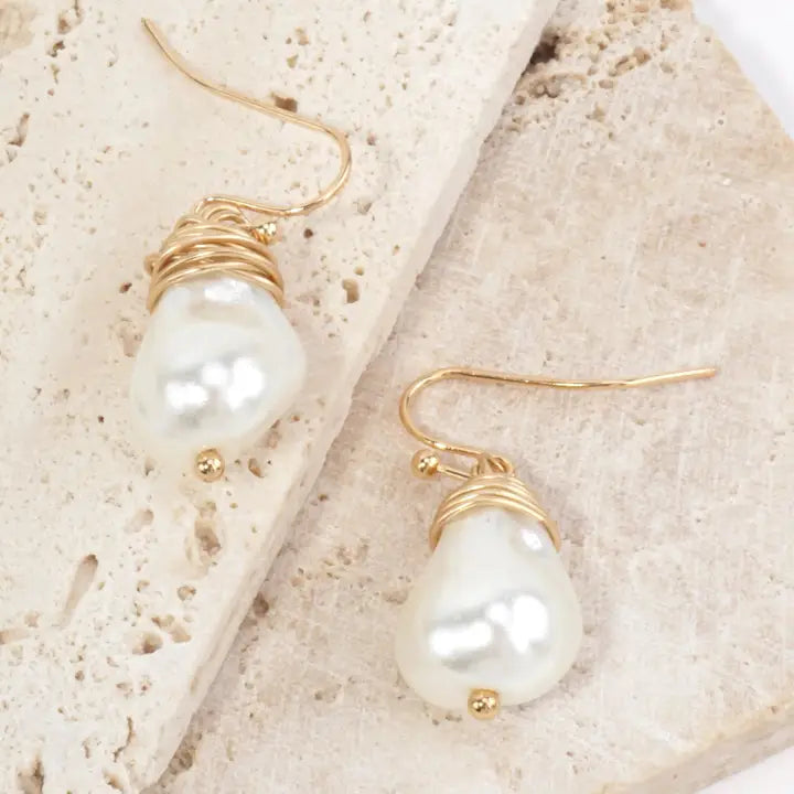 Pearl Wired Drop Earrings