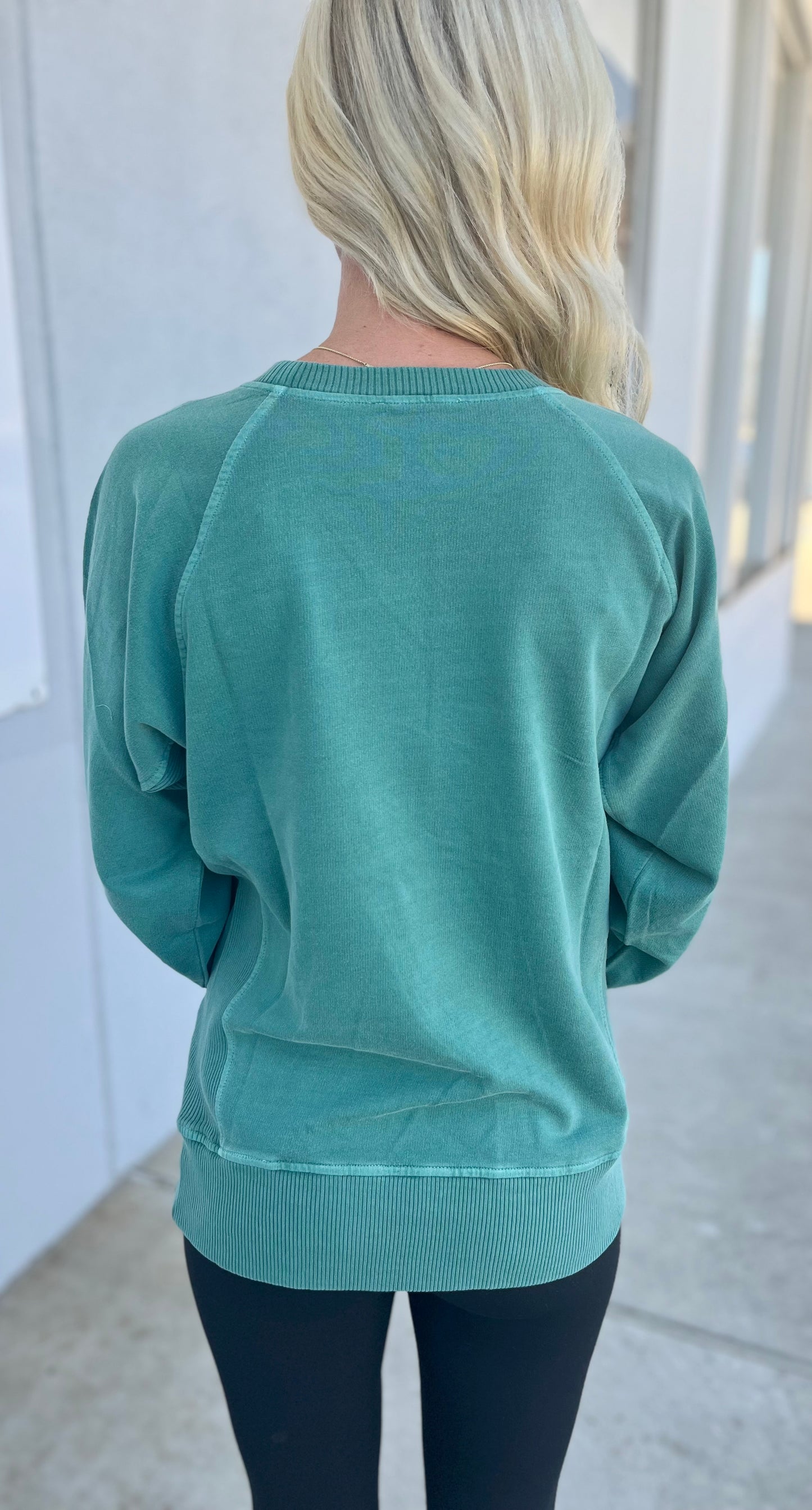 French Terry Pullover With Pockets, Dk Green