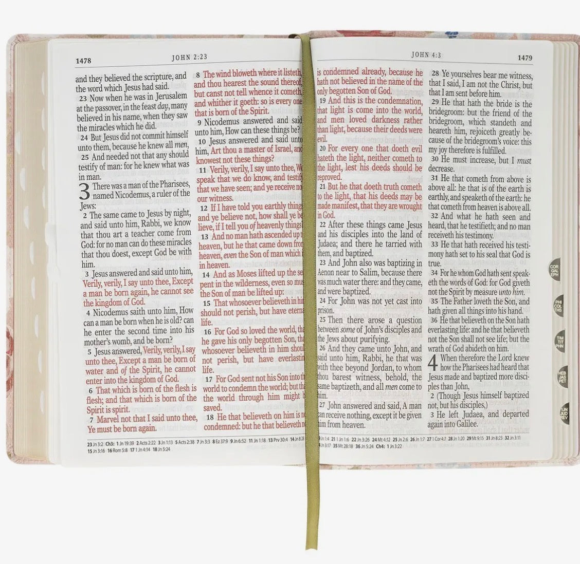 KJV Faux Leather Floral Bible