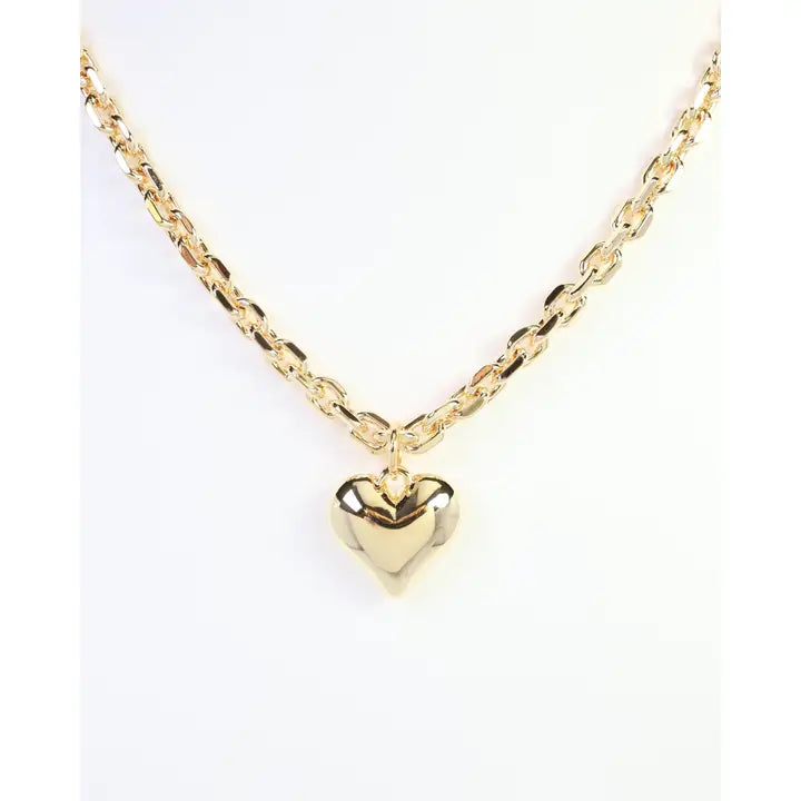 Peyton Small Puffy Heart Necklace