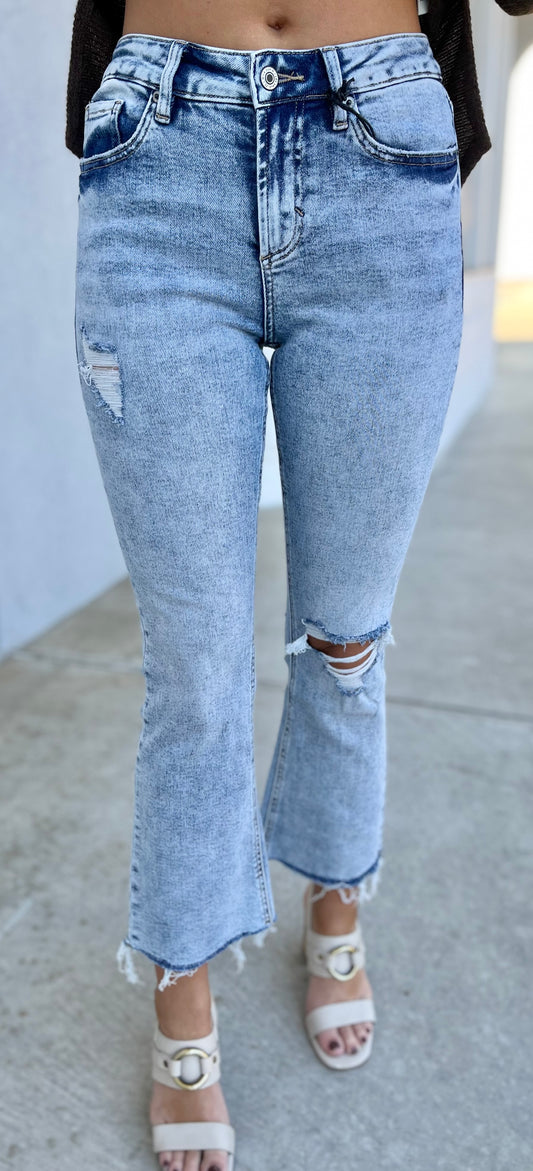 Acid Cloud High Rise Bootcut Jean