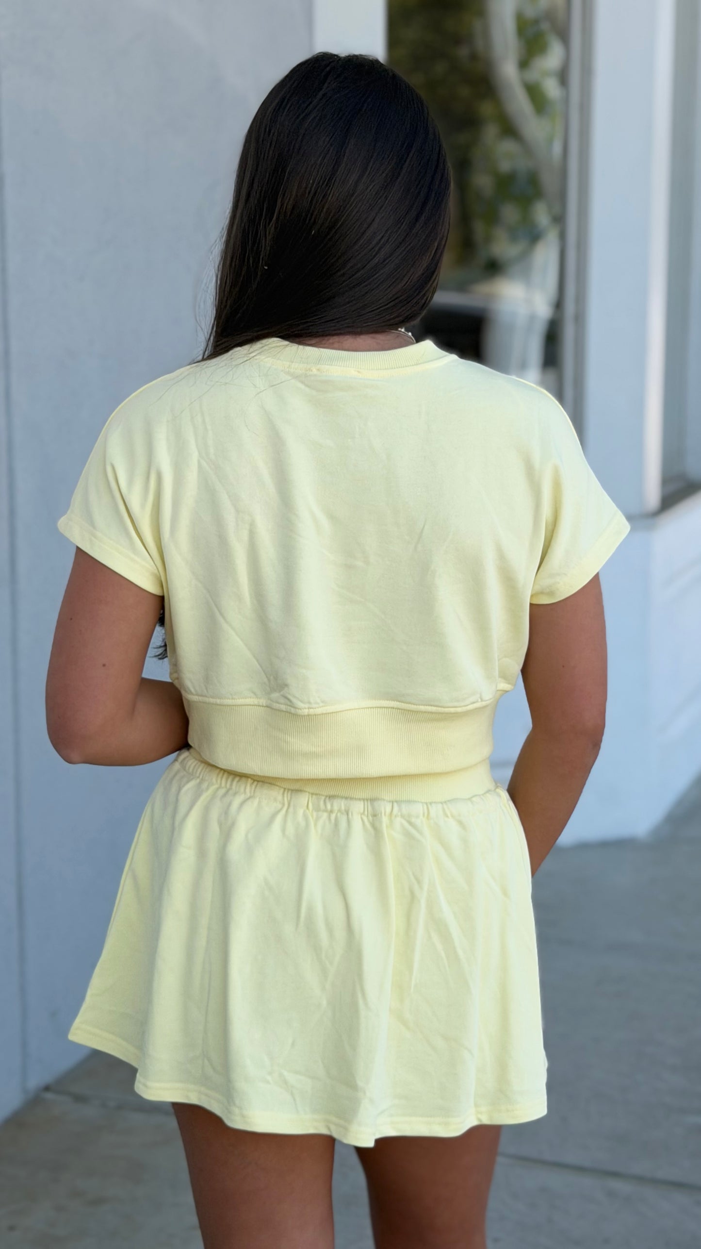 Two Piece Skort SET, Yellow