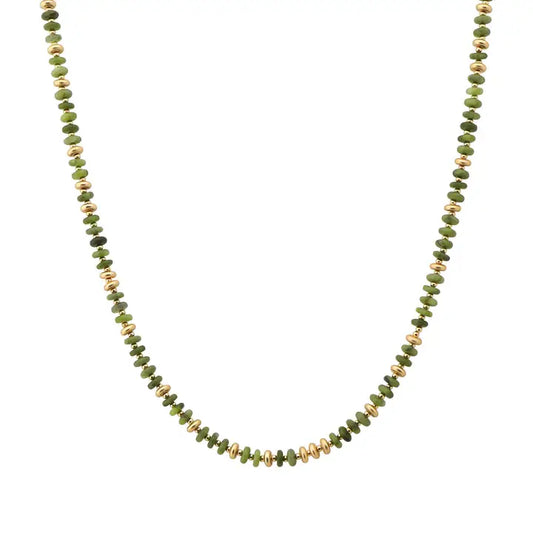 Green Multi Color Beaded Necklace