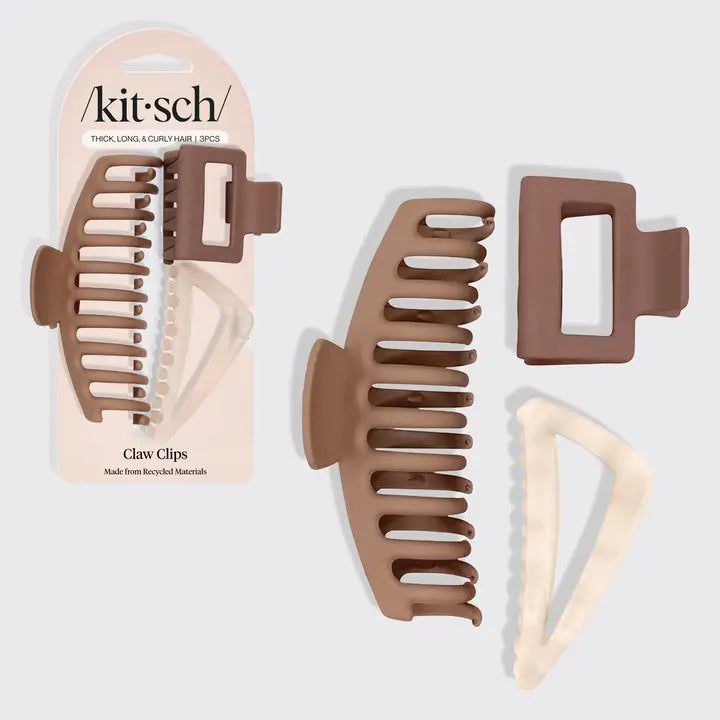 3 Piece Assorted Claw Clip Oversized