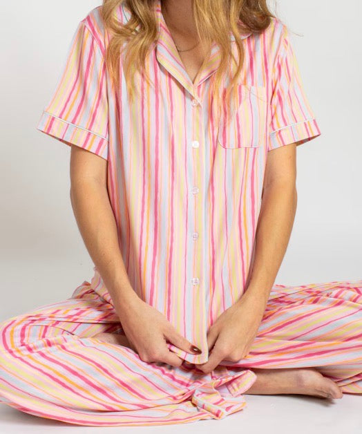 Addie Stripe Short Sleeve/Pant Pajama Set