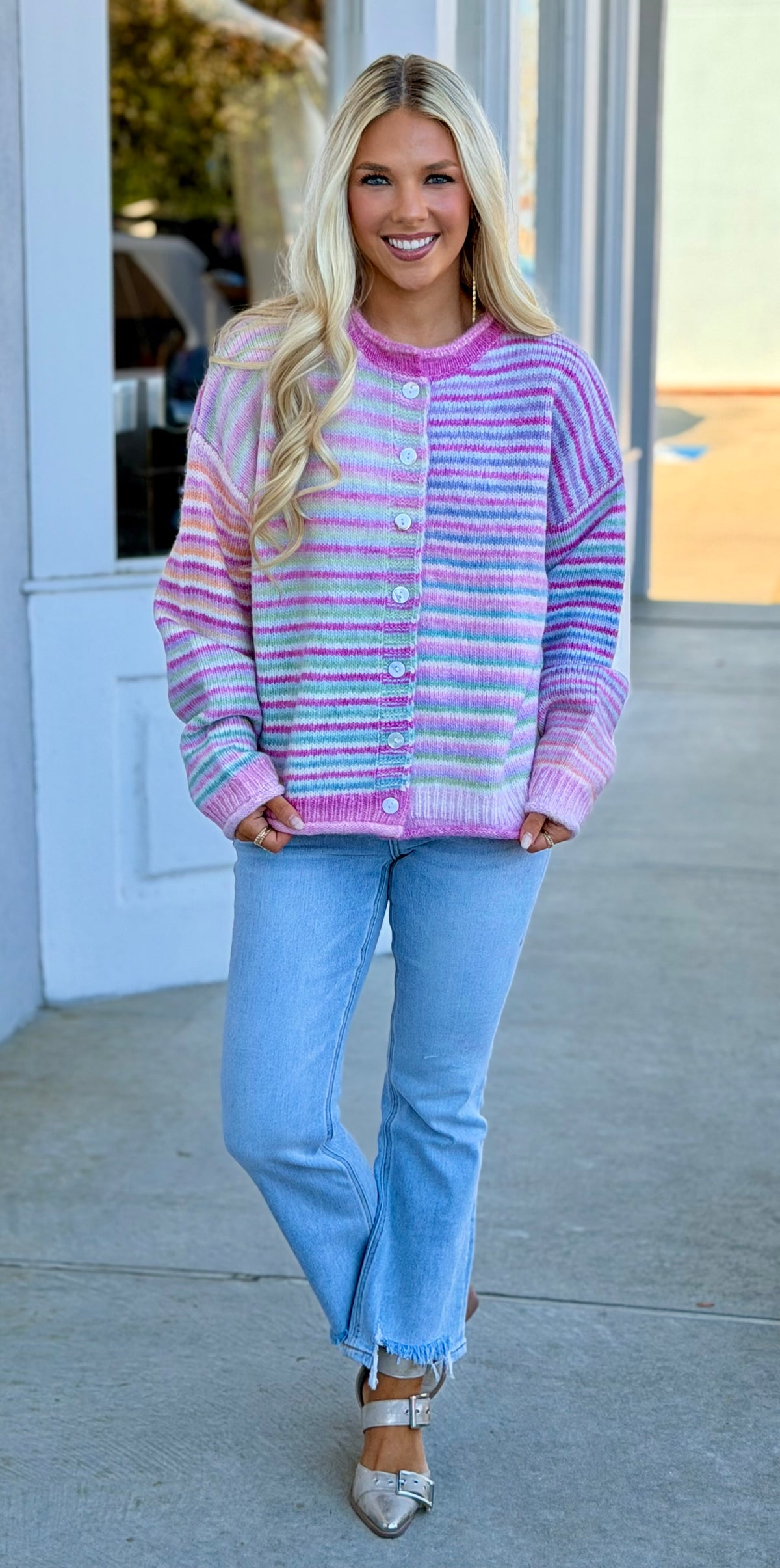 Strawberry Multi Color Cardigan