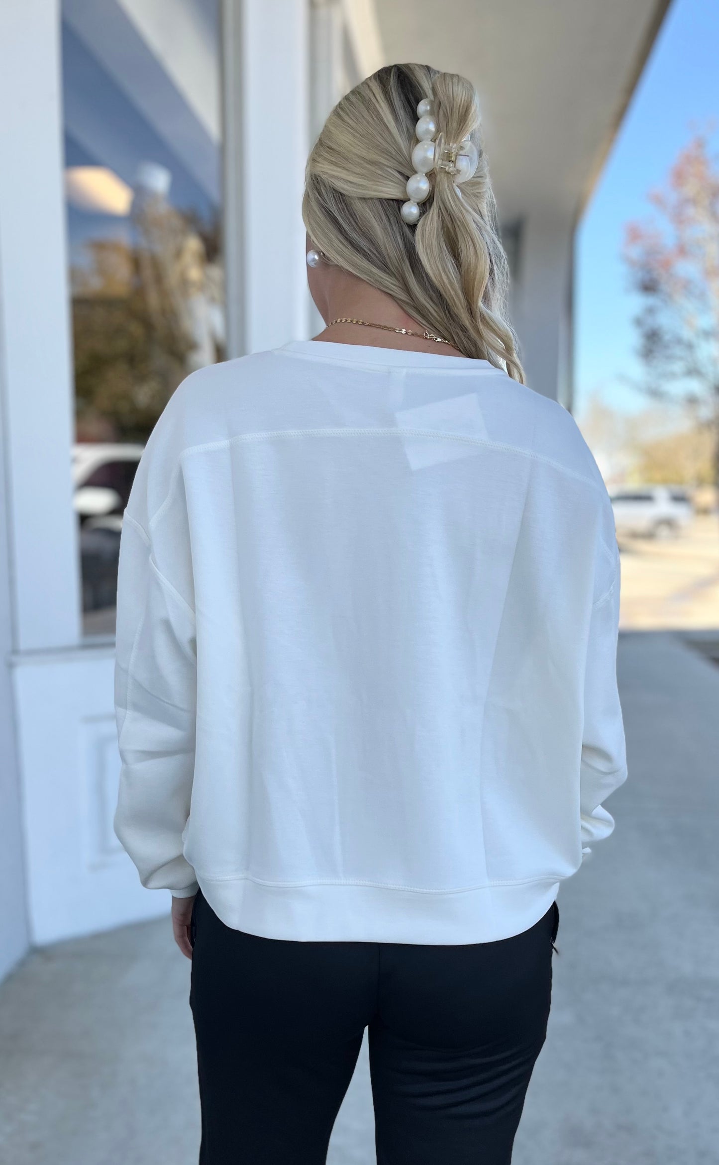 White Scuba Pullover