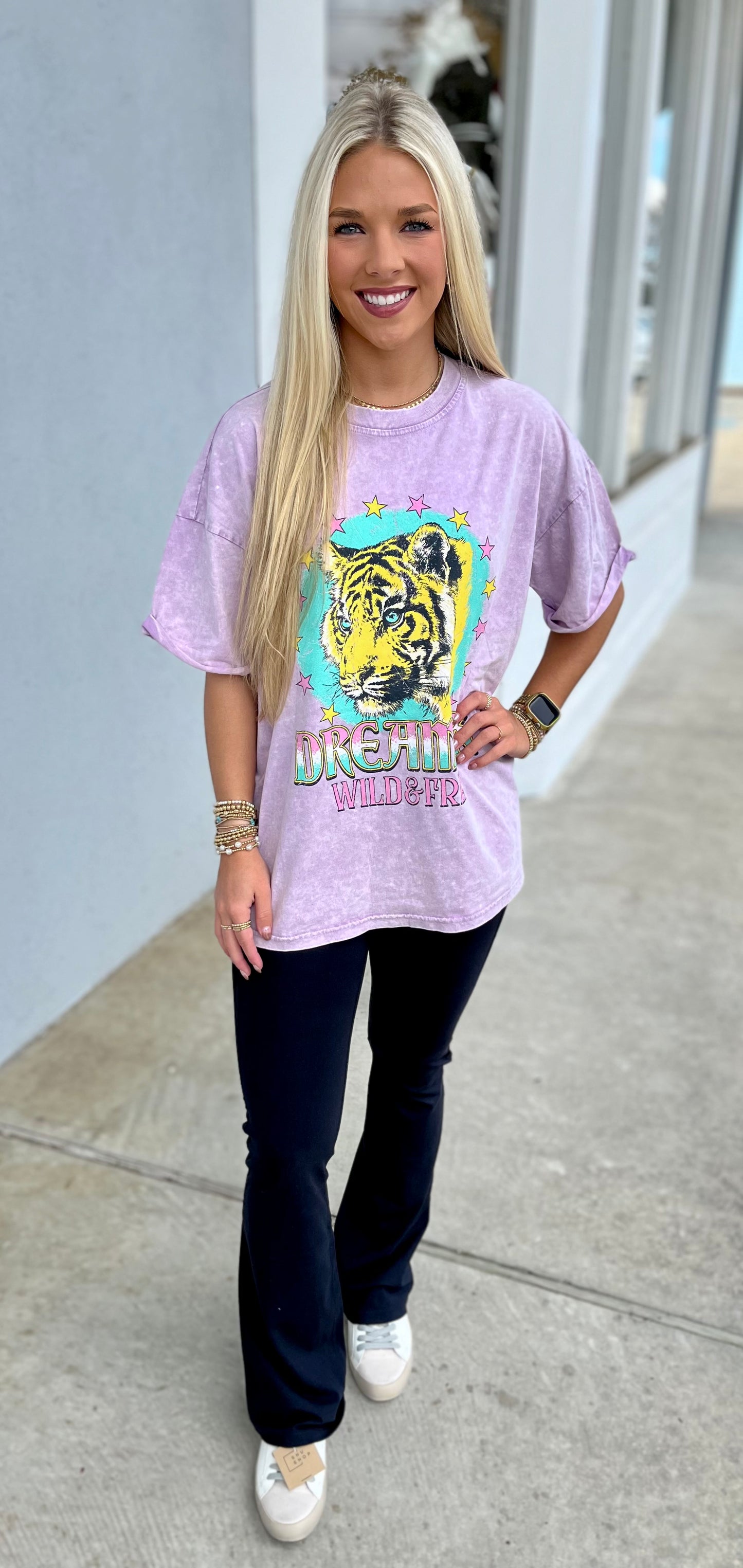 Lilac Tiger Dreamer Graphic Tee