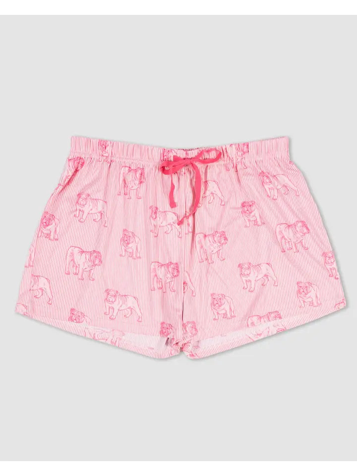 Button Up Sleep Short SET , Bulldog