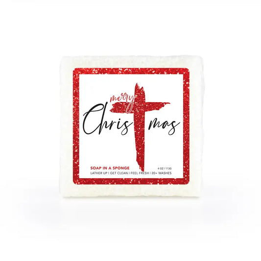 Merry Christmas Soap Sponge