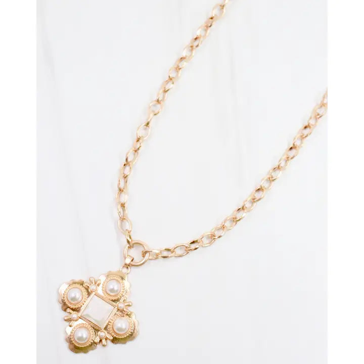 Bourke Pearl Clover Pendant Necklace