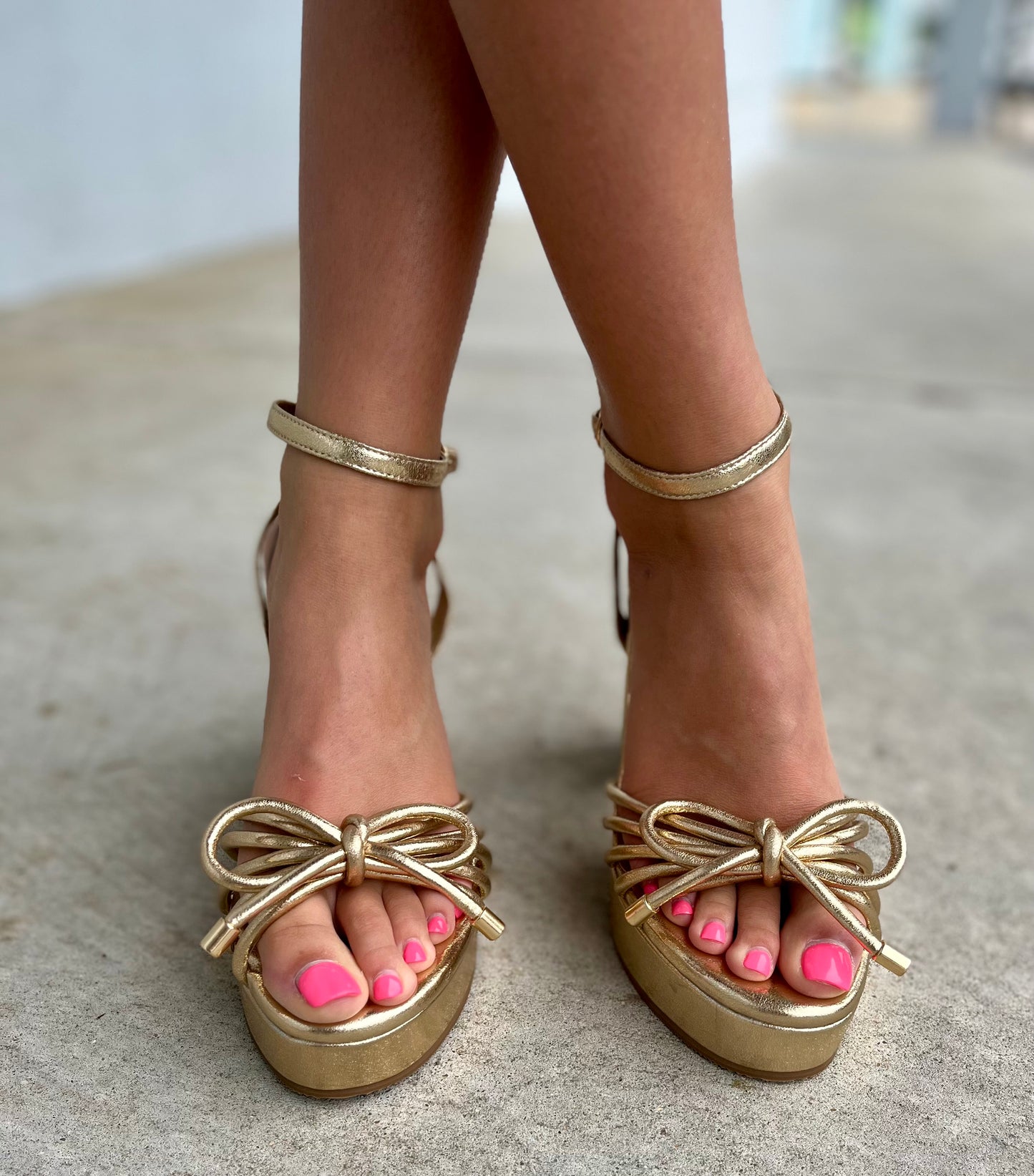 Edith Gold Knot Heel