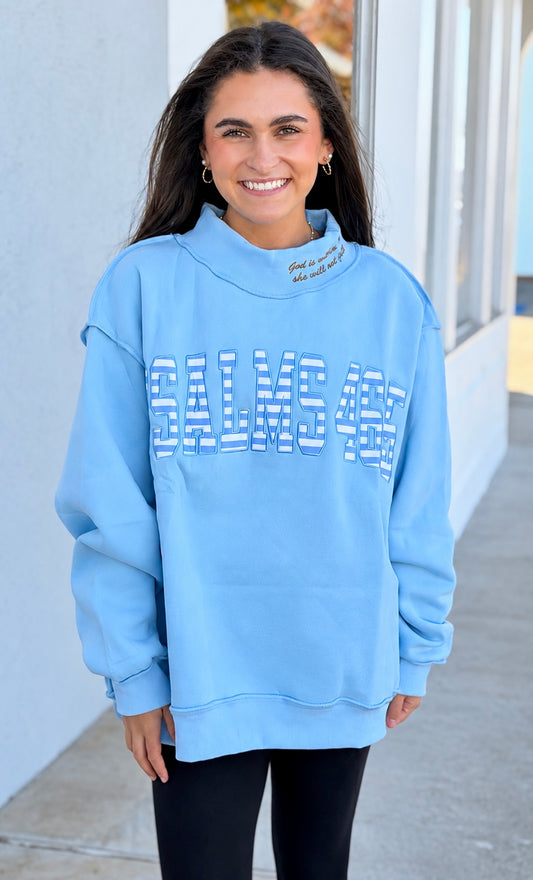 Sky Blue Mock Neck Psalms 465