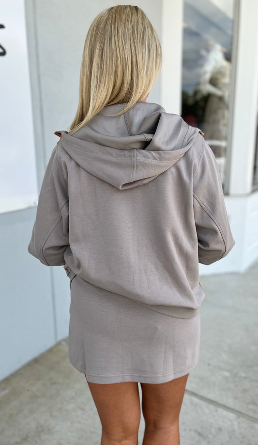 Grey/Orange Athletic Skort and Jacket SET