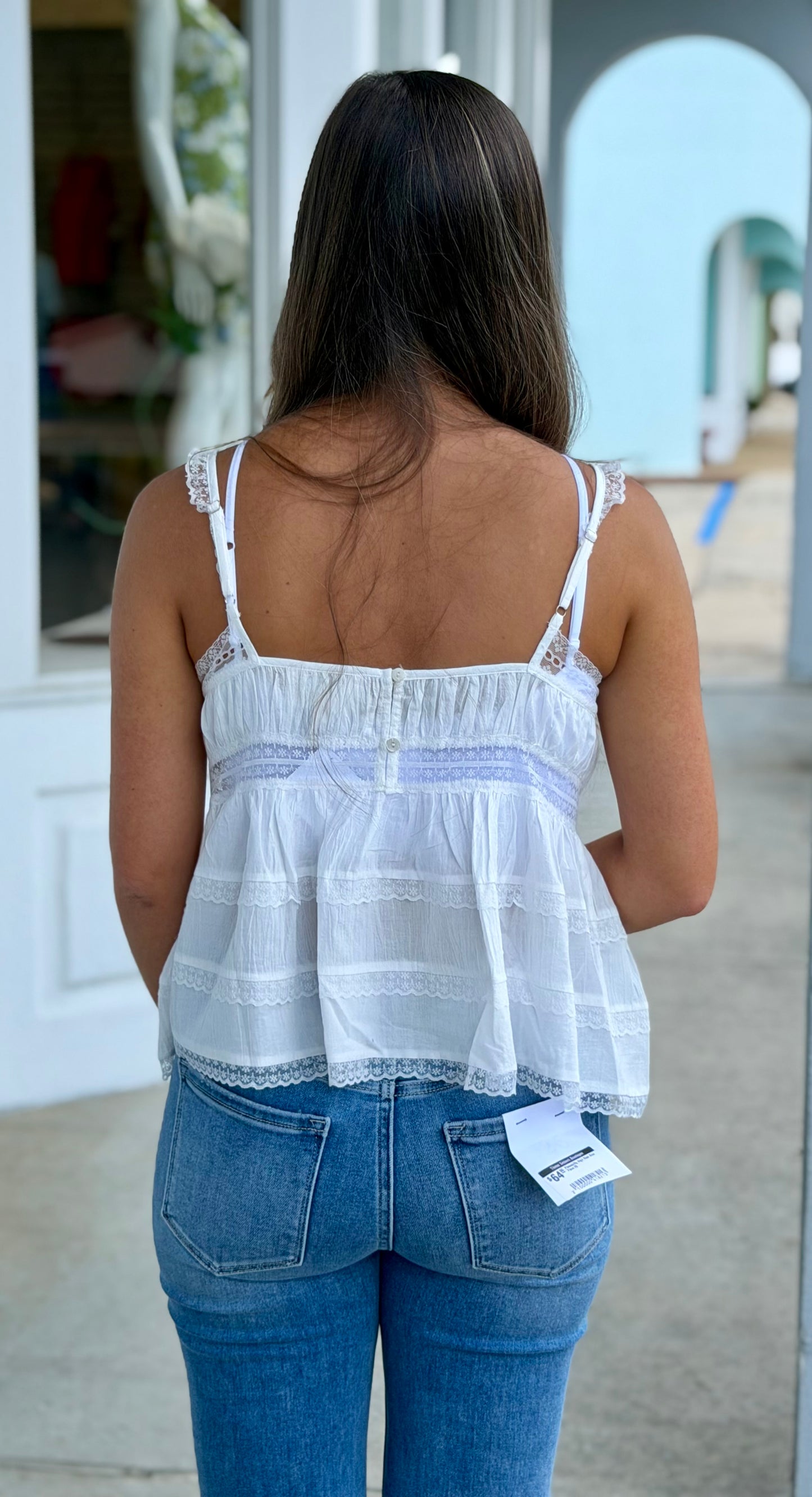 White Lace Cami Top