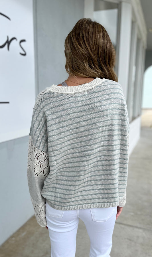 Colorblock Contrast Knit Sweater