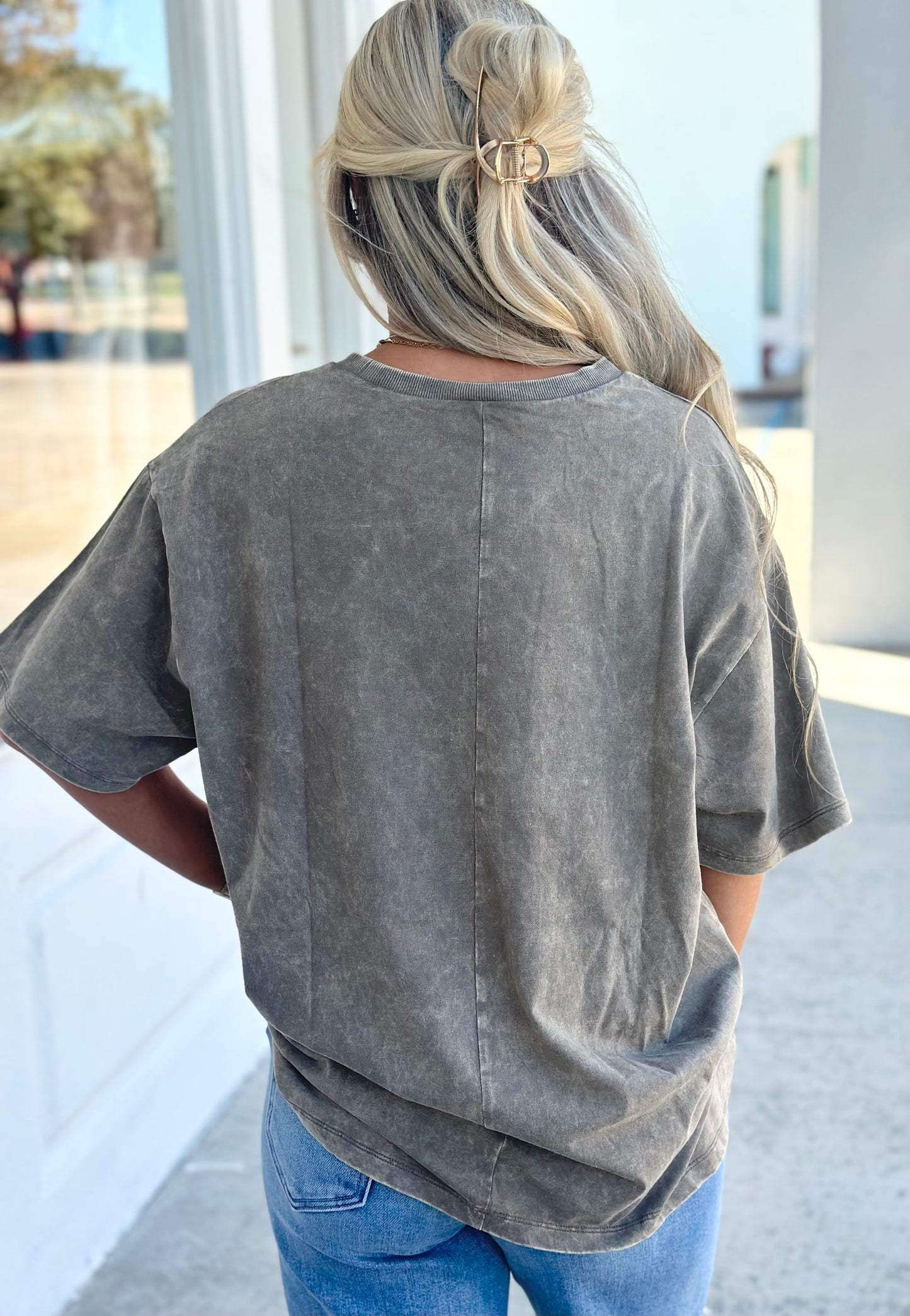 Mocha Mineral Washed Top