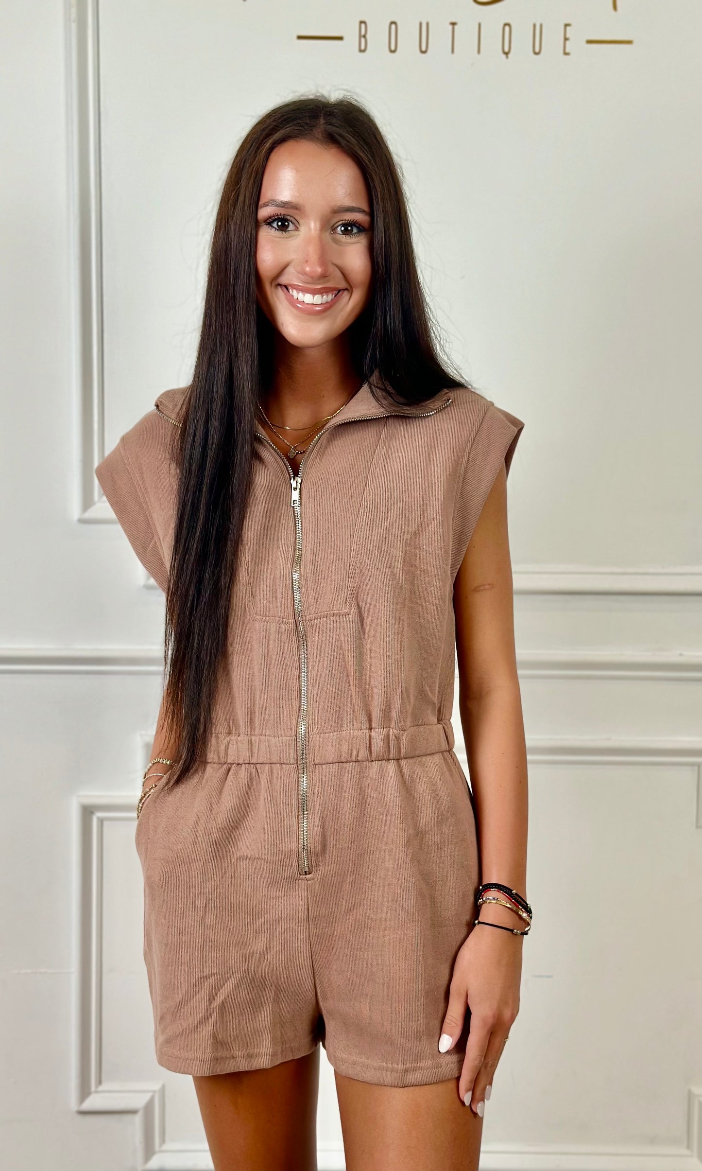 Mocha Heavy Knit Romper