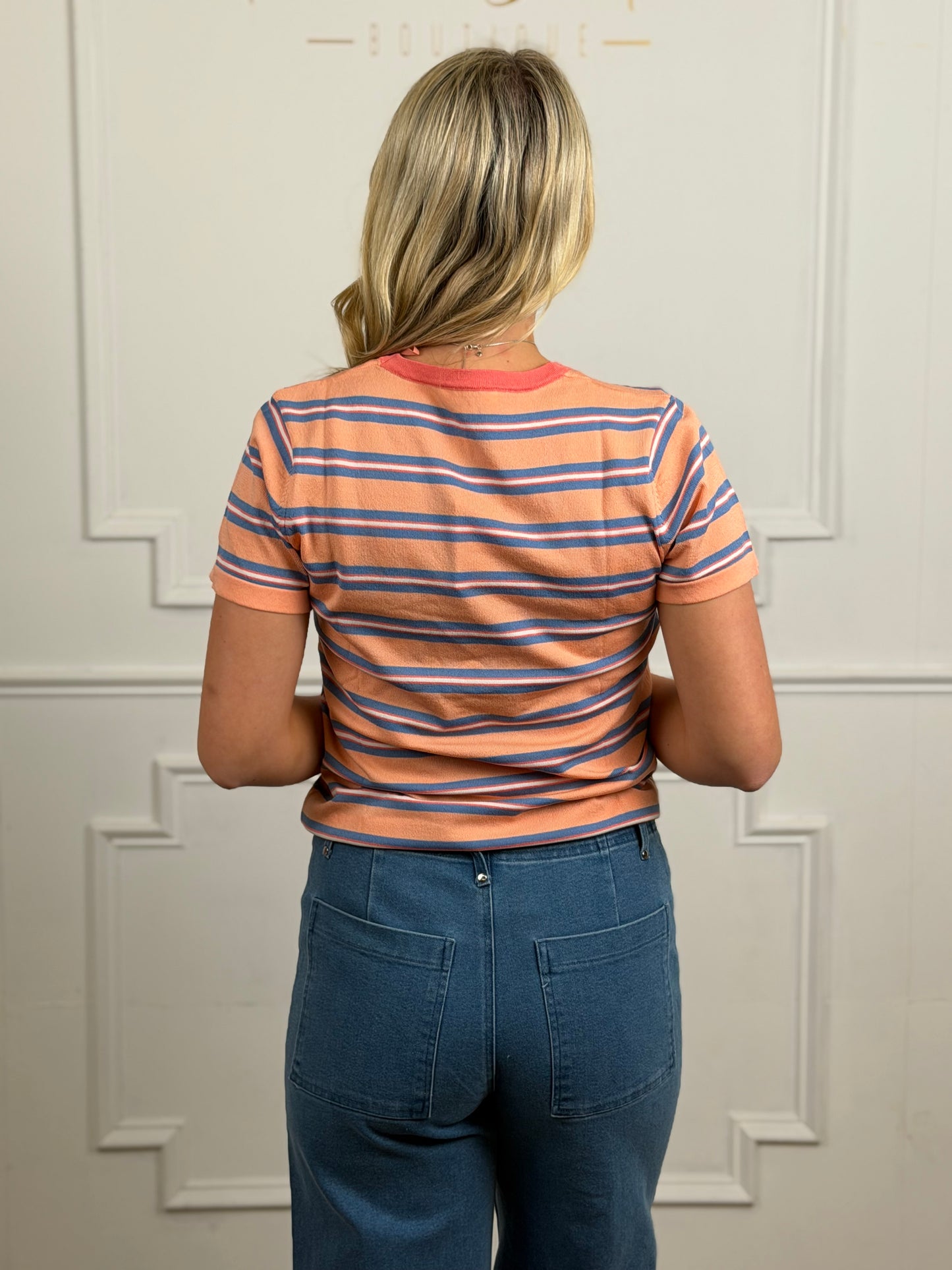 Melon Combo Multi Striped Tee