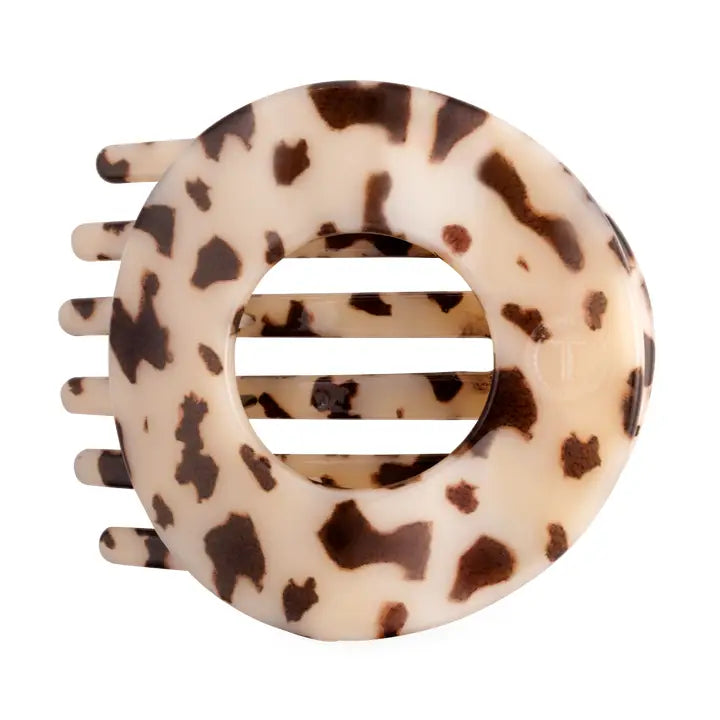 Blonde Tortoise Medium Flat Circle Teletie