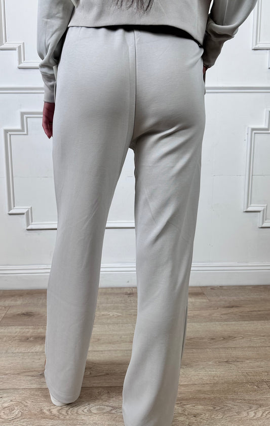 Pale Grey Wide Leg Pants