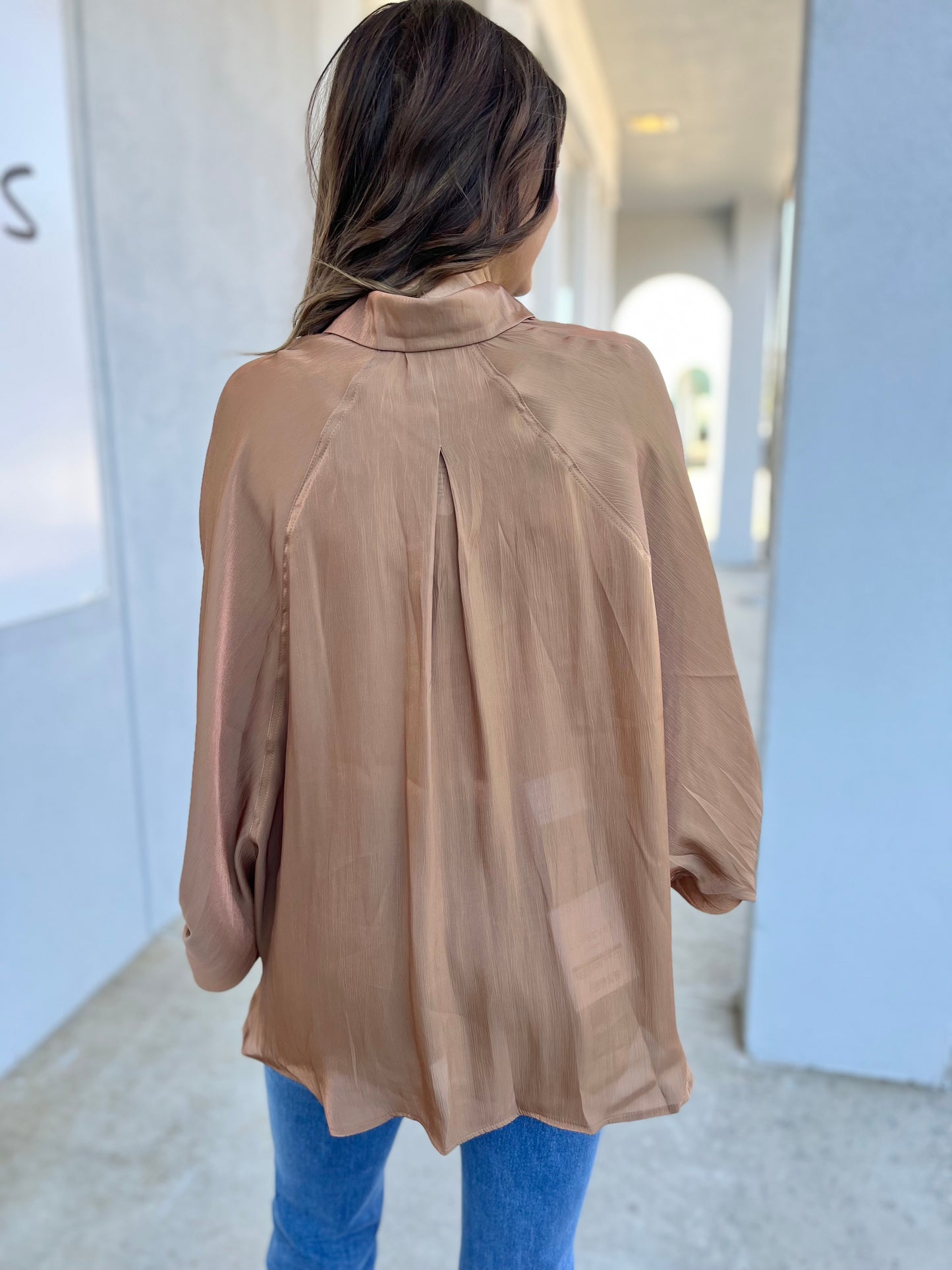 Brown Button Front Shirt