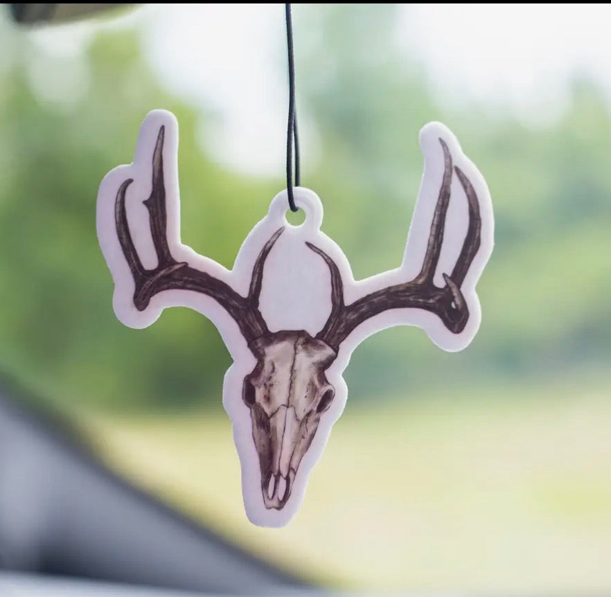 Car Air Freshener, Deer Skull- New Car