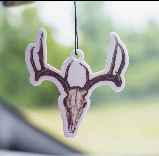 Car Air Freshener, Deer Skull- New Car