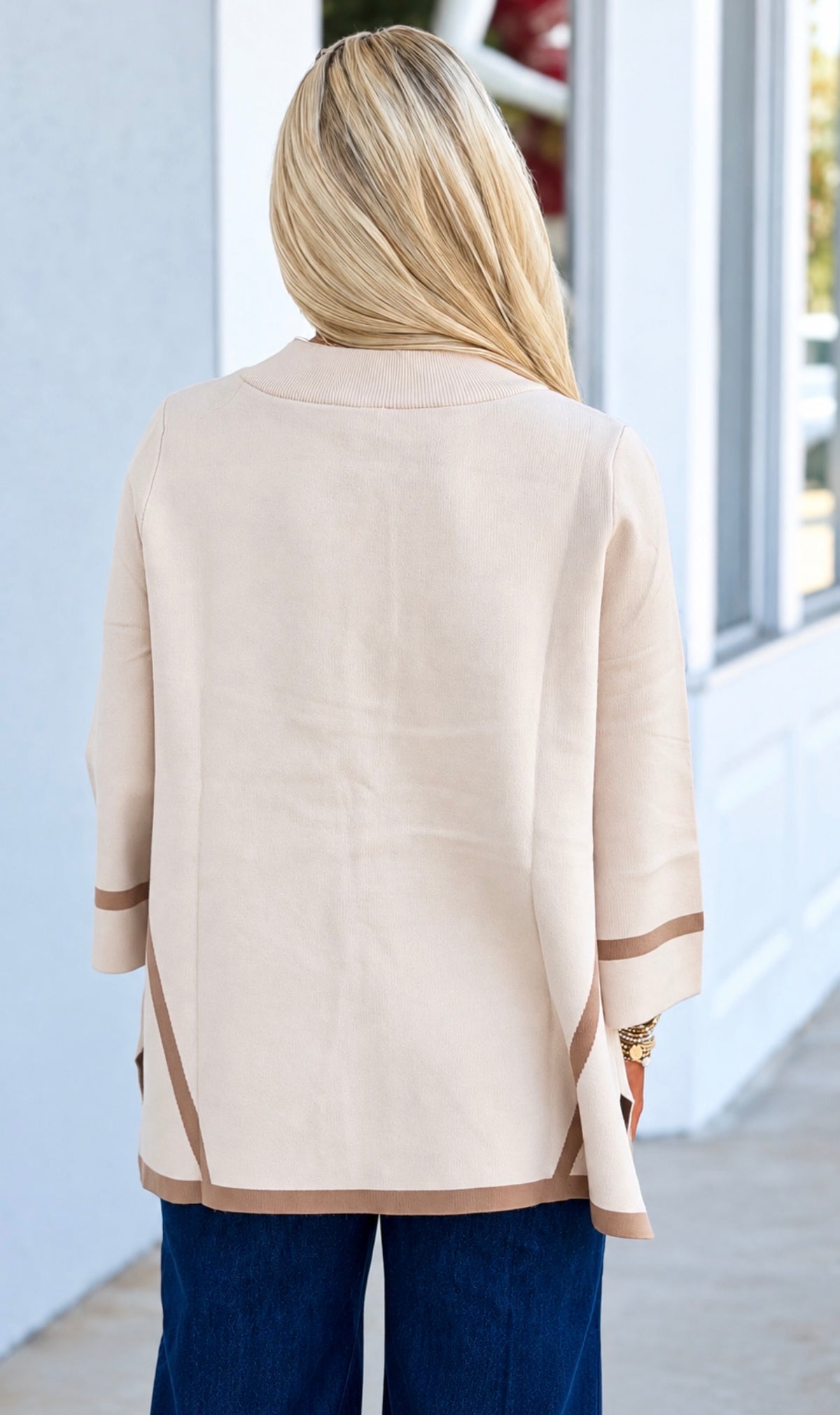 Cream Mock Neck Sweater
