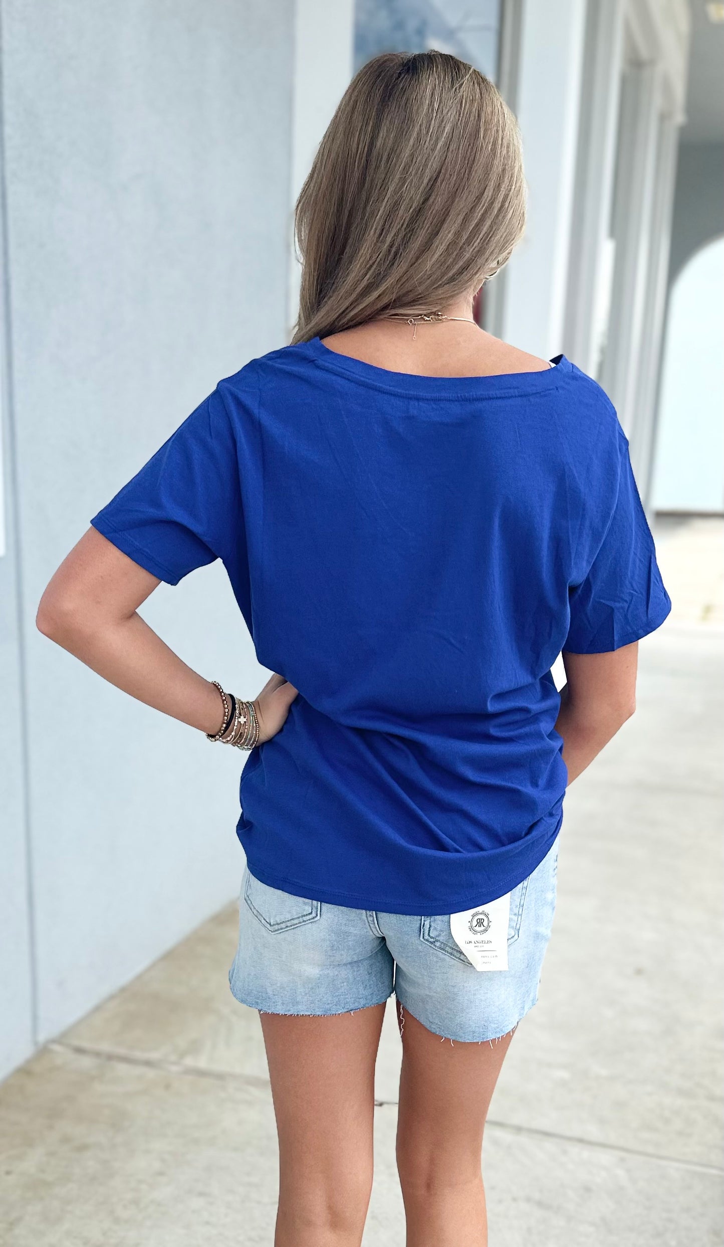 Bright Blue Boyfriend Tee